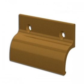 Erkélyajtó behúzó kilincs, közepes, alumínium, bronz