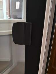 Erkélyajtó behúzó kilincs, közepes, műanyag, antracit