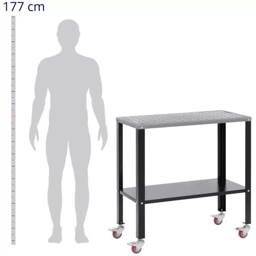 Hegesztő asztal kerekekkel - 544 kg - 91,3 x 46 cm (Átmérő: 1.6 cm)