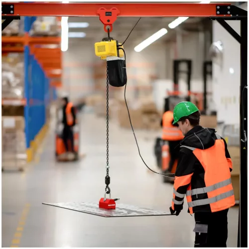 Elektromos láncos emelő - 500 kg - 3 m (Lánc átmérője: 6.3 mm)