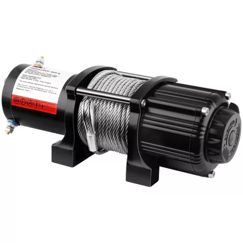 Offroad csörlő - 2.040 kg - 4.500 font - 12 V - 15.5 m acélkötél (Dob hossza: 74 mm)