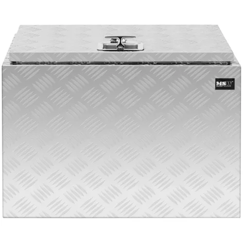 Alumínium box - bordázott lemez -61 x 44.5 x 43.5 cm - 115 L - zárható (Rekeszek száma: 1)