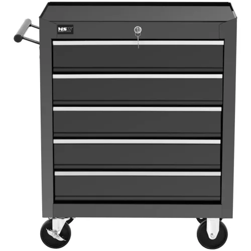 Szerszámos kocsi - 5 fiók - max. 50 kg - zárható (Görgők átmérője: 102 mm)