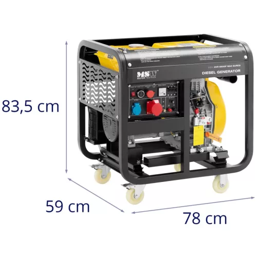 Aggregátor - 2830 / 8500 W - 30 l - 230/400 V - mobil - AVR - Euro 5 (Elmozdulás: 660 cm³)