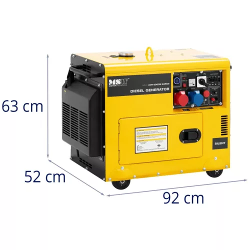 Aggregátor - 5100 / 6000 W - 16 l - 230/400 V - mobil - AVR - Euro 5 (Motor fordulatszáma [fordulat/perc]: 3000)