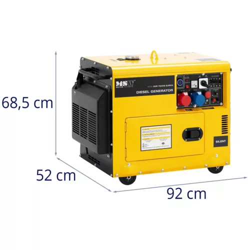 Aggregátor - 6370 / 7500 W - 16 l - 230/400 V - mobil - AVR - Euro 5 (Motor fordulatszáma [fordulat/perc]: 3000)