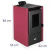 Pelletkályha - 6.5 kW -  50–150 m³ - 5 szint - időzítő (Szín: Fekete)
