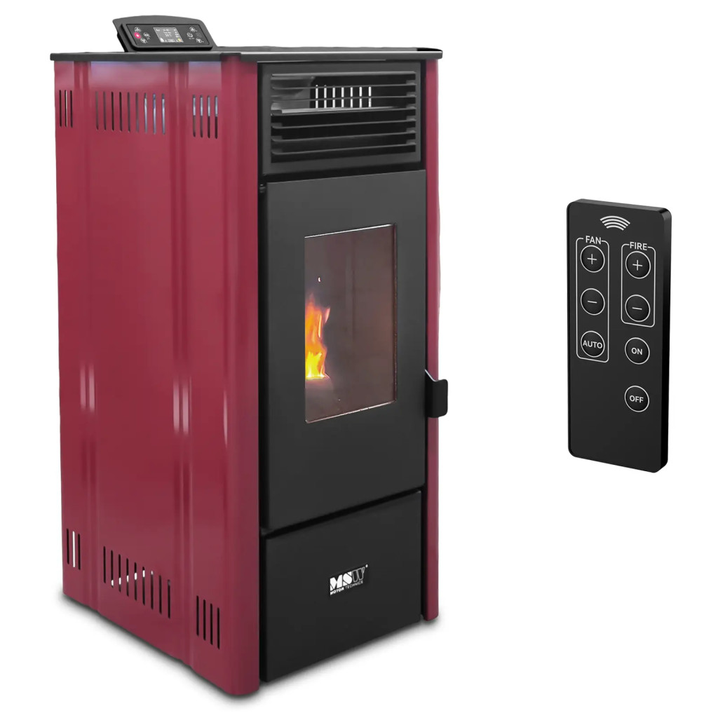 Pelletkályha 7.7 kW - 50–225 m³ - 5 szint - időzítő