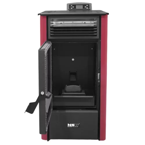 Pelletkályha 7.7 kW - 50–225 m³ - 5 szint - időzítő (Tápkábel: 1.5 m)