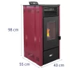 Pelletkályha 7.7 kW - 50–225 m³ - 5 szint - időzítő (Égési idő [h]: 10–24)