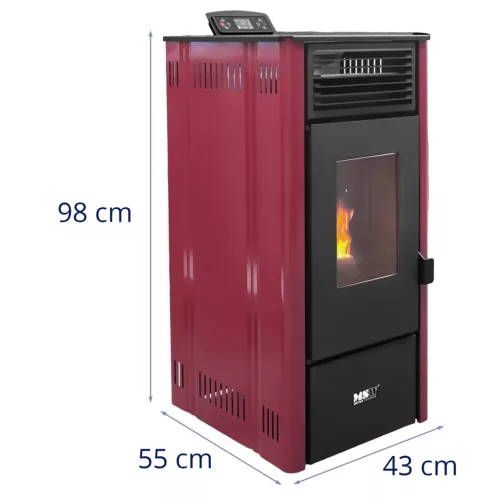 Pelletkályha 7.7 kW - 50–225 m³ - 5 szint - időzítő (Égési idő [h]: 10–24)