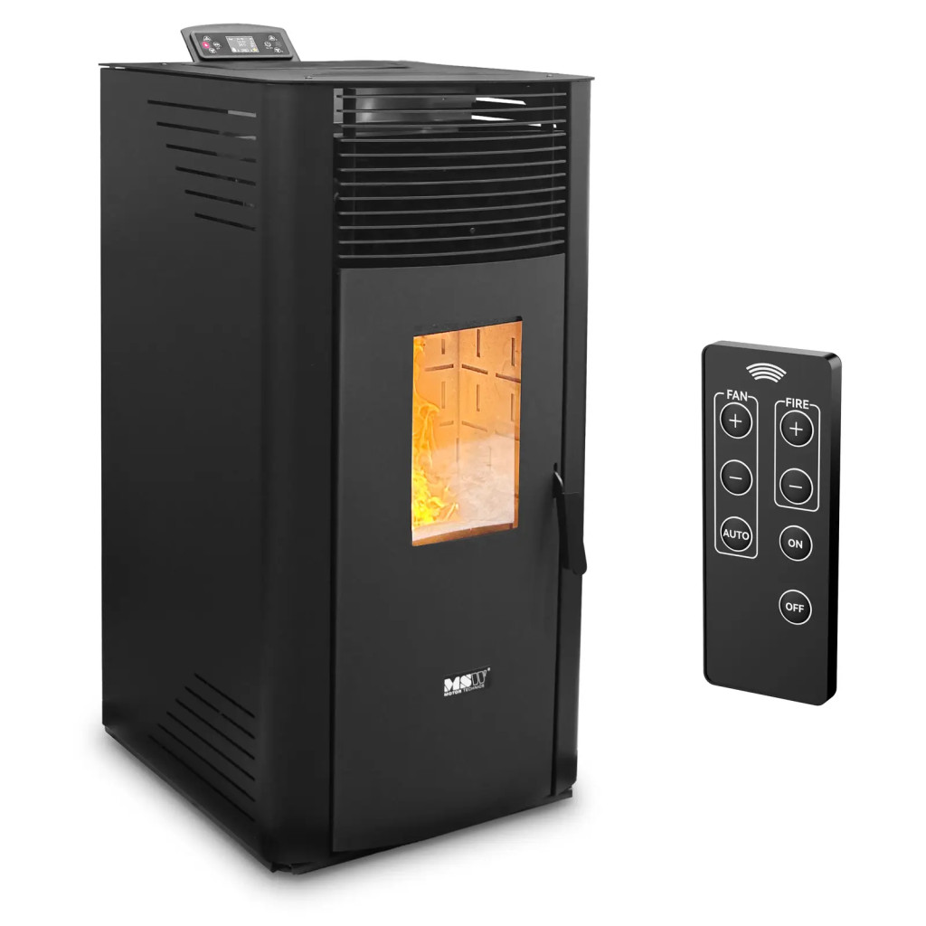 Pelletkályha - 14.3 kW - 50–325 m³ - 5 szint - időzítő