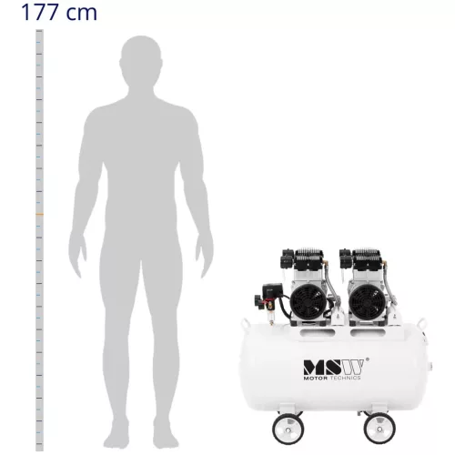 Olajmentes kompresszor - 100 l - 3000 W (Maximális teljesítmény: 1.5 kW)