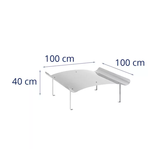 Kéményfedél - rozsdamentes acél - 100 x 100 x 40 cm (Anyag: Rozsdamentes acél)
