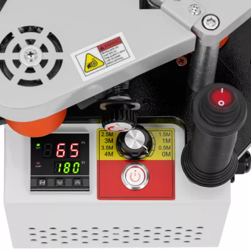 Élszalagozó gép mobil - 1000 W - 5 m/perc előtolási sebesség - 120–180 °C (Frekvencia [Hz]: 50/60)