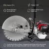Betonvágó - benzin - 3000 W - 155 mm vágási mélység (Hangnyomásszint: 108 dB)
