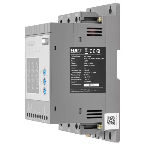 Lágyindító - 400 V / 100 - 240 V - 1,5 kW - 3 A (Névleges bemeneti áram [A]: 3)
