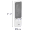Hősugárzó - 1200/2000 W - forgatható - fehér (Szín: Fehér)