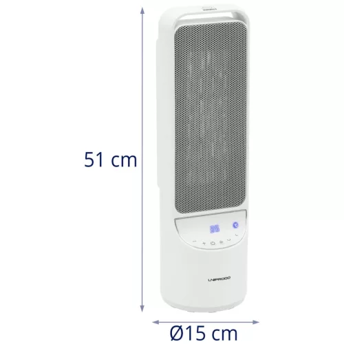 Hősugárzó - 1200/2000 W - forgatható - fehér (Szín: Fehér)