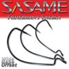 SASAME Wide Gape Offset speciális horog - Black Nickel - 4