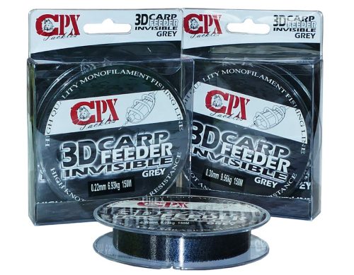 CPX - 3D CARP FEEDER INVISIBLE - Grey (Szürke) zsinór - 150m - 0,22mm