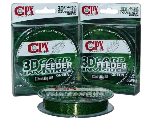 CPX - 3D CARP FEEDER INVISIBLE - Green zsinór - 300m - 0,30mm