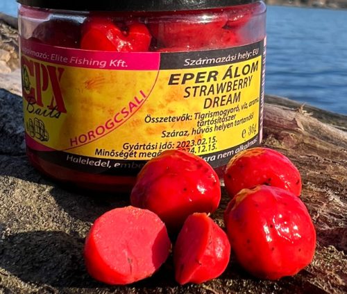 CPX Baits Főtt színezett Large tigrismogyoró horogcsali - Eper Álom - 36 gramm -