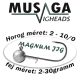 Musaga Magnum Jig horog fejjel - 1/0 - (3db/csomag) - 2,0gr