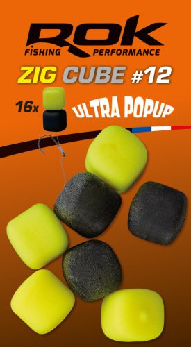 ROK Zig Cube Mix 12mm - Ultra Pop-up 16db/blister - Sárga/Fekete