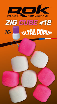 ROK Zig Cube Mix 12mm - Ultra Pop-up 16db/blister - Pink/Fehér