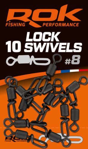 ROK LOCK Swivels 8 - Biztons. forgó - 10 darab/csomag