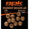 ROK RUBBER Beads Ø4, 6, 8 mm - Gumigyöngy - Barna