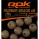 ROK RUBBER Beads Ø4, 6, 8 mm - Gumigyöngy - Barna