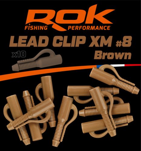 ROK Lead Clip XM - ólomkapocs - 10 darab/csomag - Barna