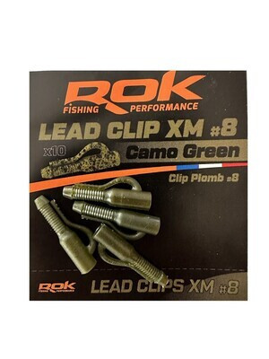 ROK Lead Clip XM - ólomkapocs - 10 darab/csomag - Camo Zöld