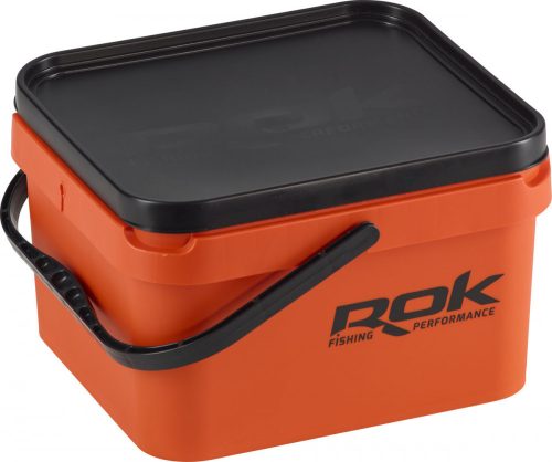 ROK 10 literes szögletes keverő edény fedéllel - SQUARE BUCKET with soft cover - Narancs