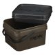 ROK 10 literes Szögletes Csalis vödör + betét + tető szett - Square Bait Bucket + Basin Black set - Zöld