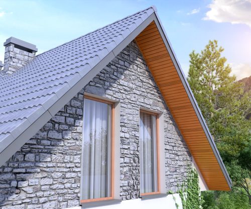 Gondozásmentes eresz panel 30cm x 1m aranytölgy