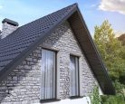 Gondozásmentes eresz panel perforált 30cm x 2m aranytölgy