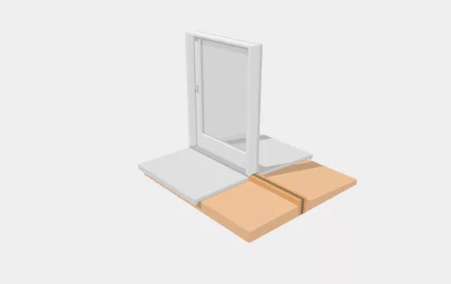 Parapett lezáró párkányfogadó elem lejtésképzéssel 125cm