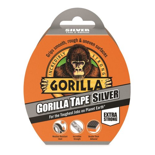 Gorilla Tape Silver Szürke 11m x 48mm Extra Erős Ragasztószalag