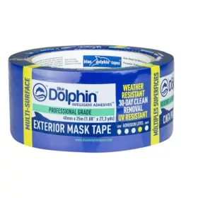   Blue Dolphin kültéri festő-maszkoló szalag UV-álló, KÉK-30 napos, 48mm x 25m 