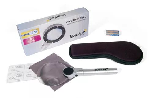 Levenhuk Zeno 400 LED-es nagyító, 2/4x, 88/21 mm, fém