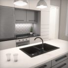 Gránit mosogató NERO Palazzo + dugókiemelő választható színben