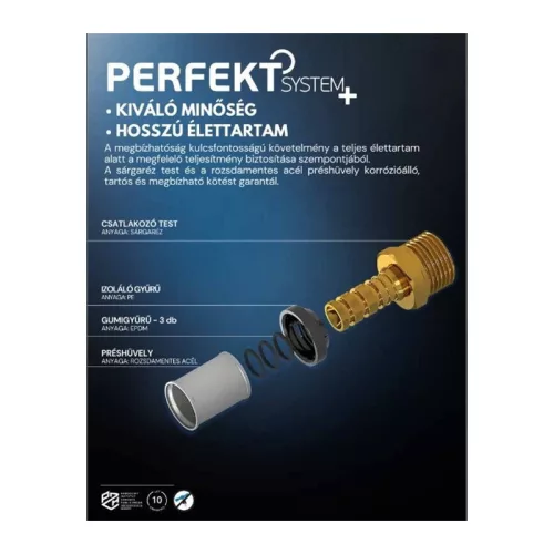 PERF U-TH 32X32MM EGÁL KÖNYÖK