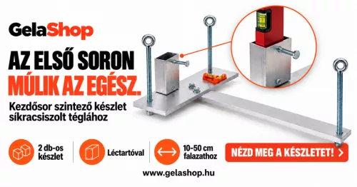 Kezdősor szintező készlet síkracsiszolt téglához és habarcsterítéshez – 1 pár