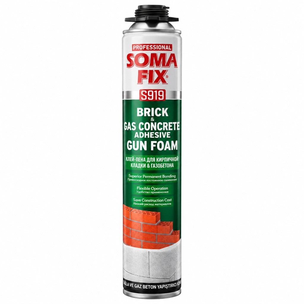 SomaFix Professional S919 tégla és gázbeton pisztolyos ragasztóhab