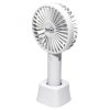 Home HF 9/WH kézi, tölthető ventilátor, 4 W, 10 cm-es lapátátmérő, 3 fokozat, 1200 mAh Li-ion akkumulátor, asztali tartó, fehér