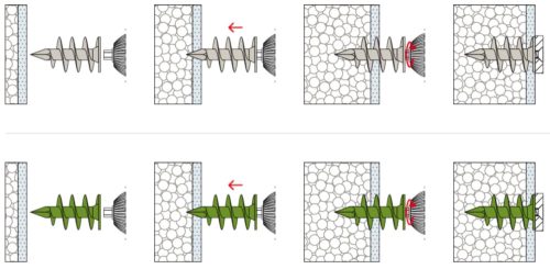Önfúró polisztirol dűbel 26x85mm