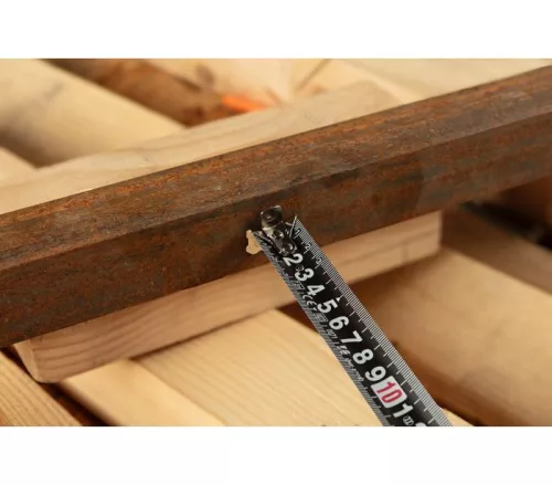 Minőségi mérőszalag 5m/16mm fekete alapon nagyított fehér jelölés, mágneses, 